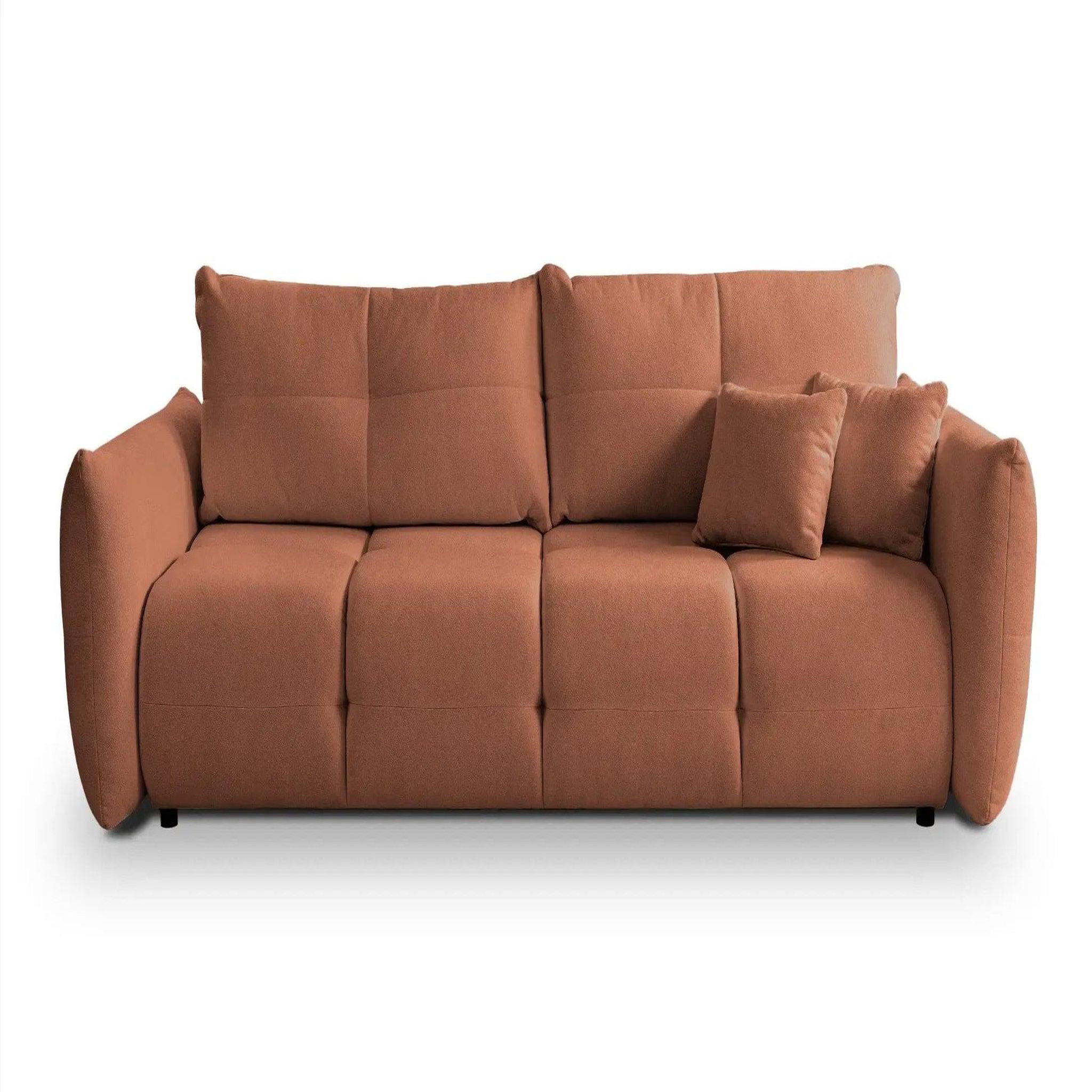 Voir la diapositive 1 : CASANOVA PARIS June - canapé droit convertible tissu bouclette