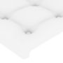 Voir la diapositive 5 : VIDAXL Tete de lit a LED Blanc 103x16x118/128 cm Similicuir
