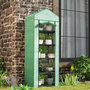 Voir la diapositive 2 : OUTSUNNY Serre de jardin balcon 5 étagères porte zippée 69 x 49 x 193 cm acier thermolaqué bâche PE vert