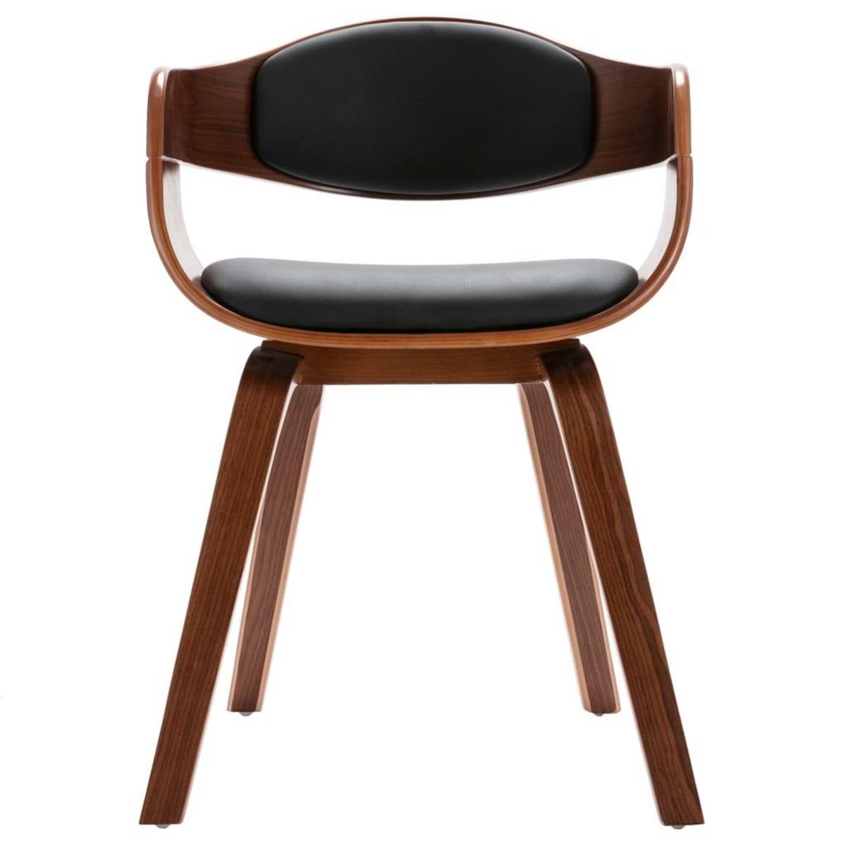 VIDAXL Chaises a manger lot de 4 bois courbe et similicuir