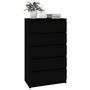 Voir la diapositive 4 : VIDAXL Commode Noir 60x36x103 cm Bois d'ingenierie