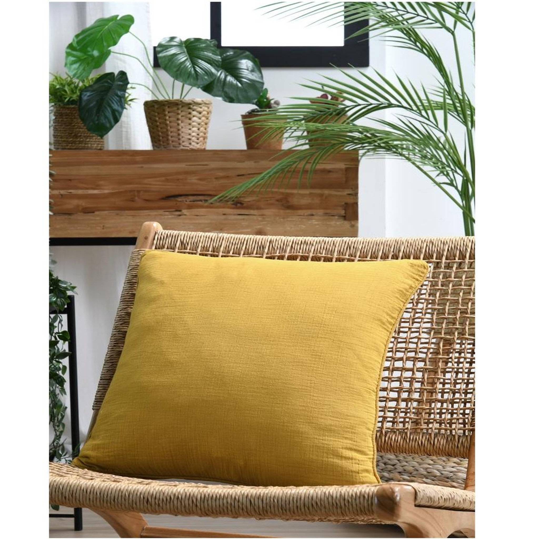 Voir la diapositive 3 : Eden Coussin en gaze de coton pop colors