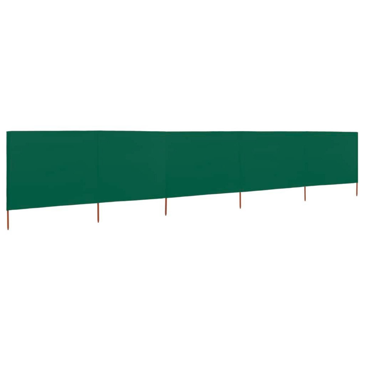 VIDAXL Paravent 5 panneaux Tissu 600 x 80 cm Vert