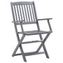 Voir la diapositive 4 : VIDAXL Chaises pliables d'exterieur lot de 2 et coussins Bois d'acacia