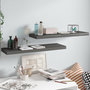 Voir la diapositive 1 : VIDAXL Etagere murale flottante 2 pcs Gris brillant 80x23,5x3,8 cm MDF