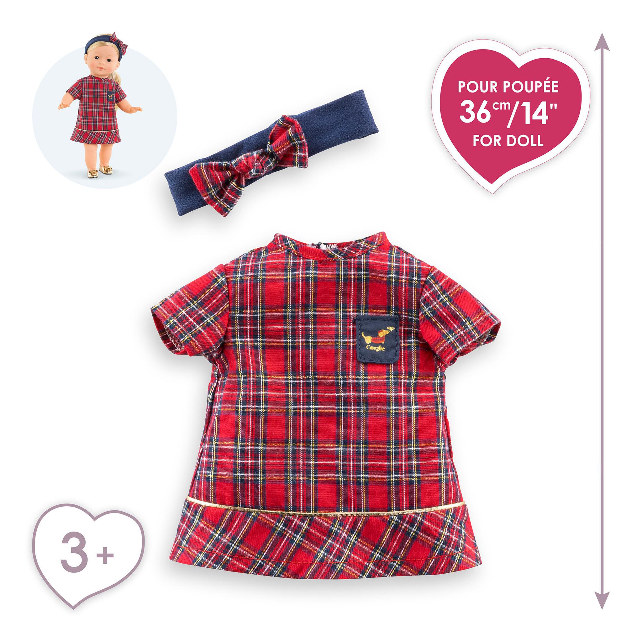 Voir la diapositive 5 : Corolle Robe et Bandeau Corolle en Fêtes pour poupée ma Corolle