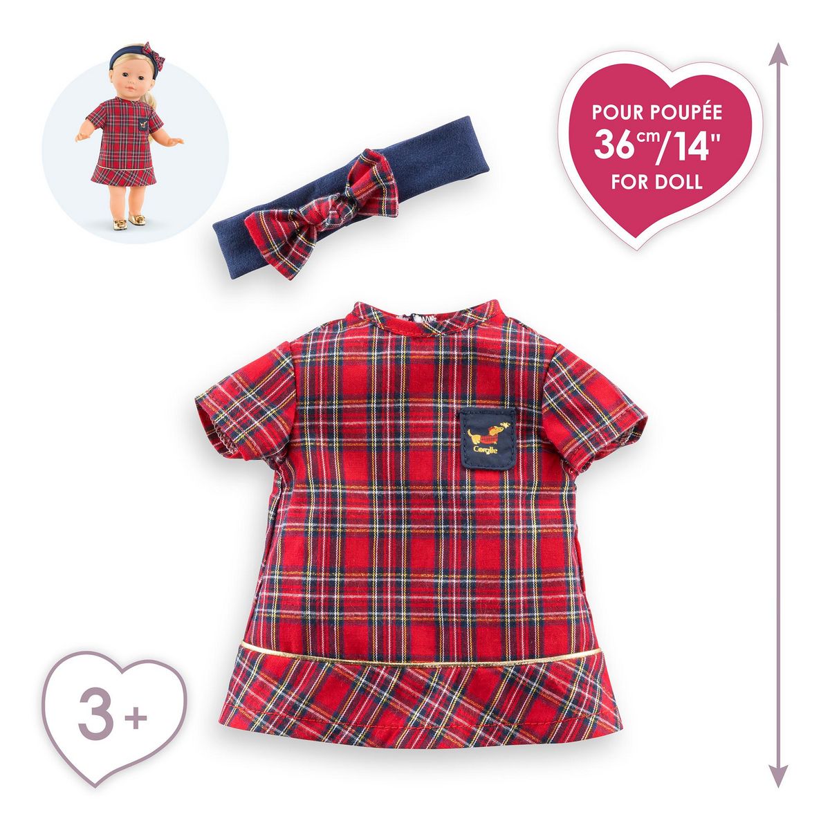 Corolle Robe et Bandeau Corolle en Fêtes pour poupée ma Corolle