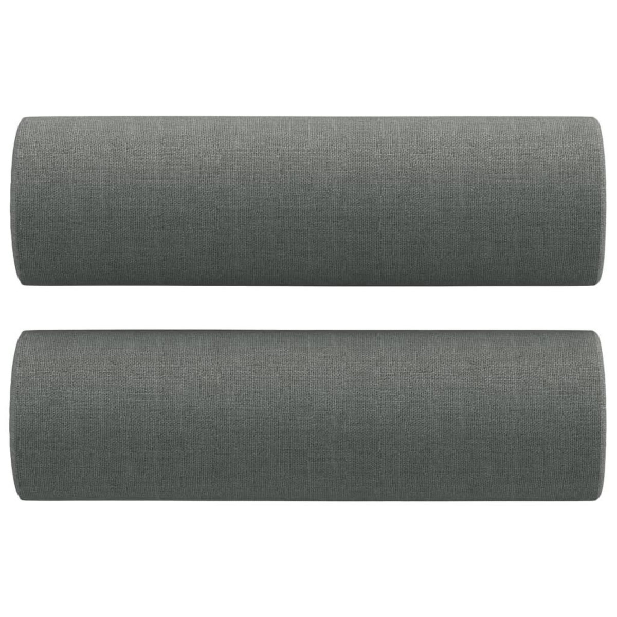 VIDAXL Ensemble de canapes 2 pcs coussins gris fonce tissu