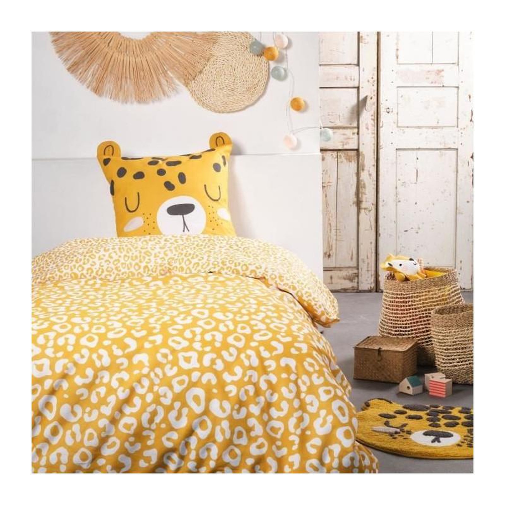 Today Parure de lit enfant TODAY Funny - 140x200 cm - 100% Coton - imprimé léopard