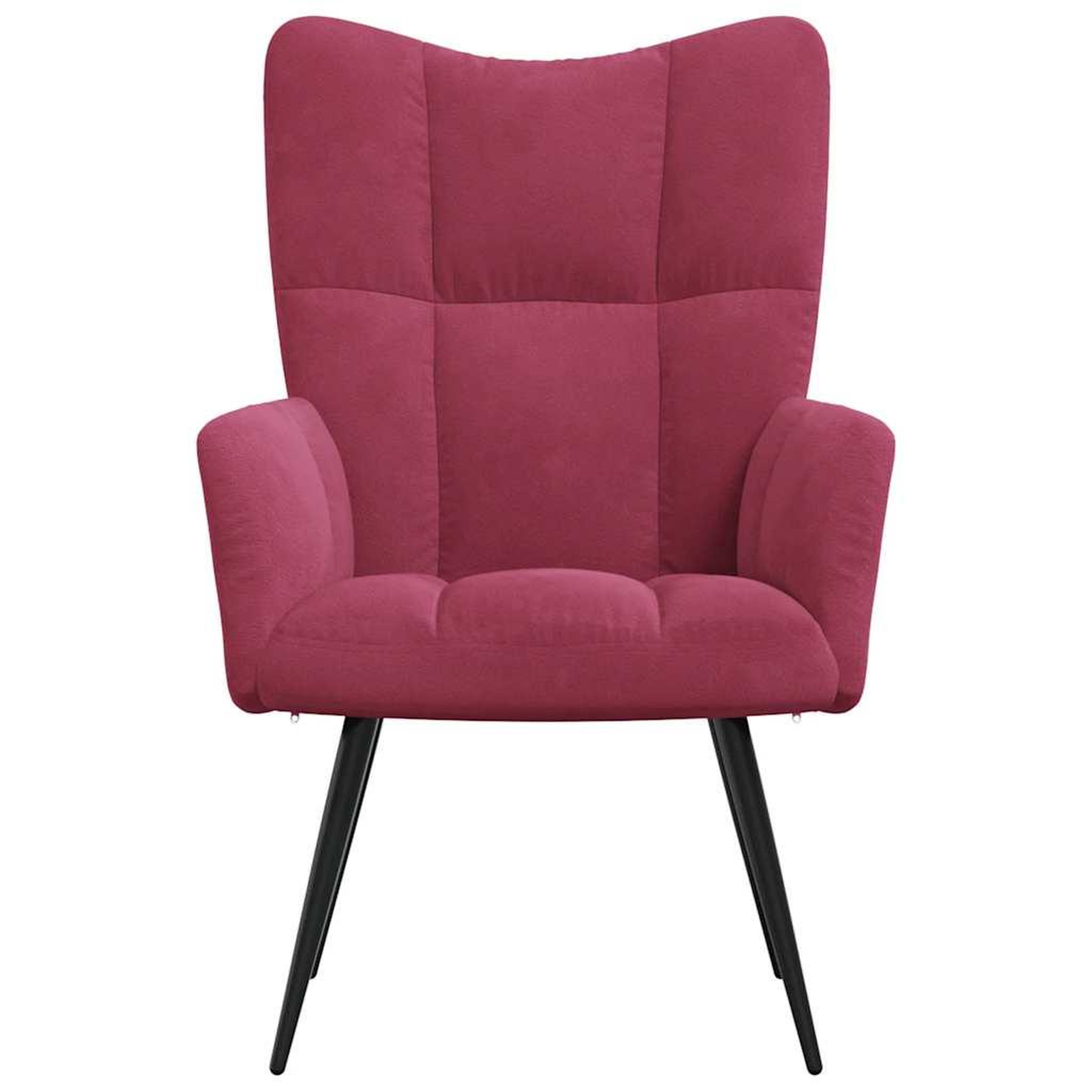 Voir la diapositive 3 : VIDAXL Chaise de relaxation Rouge bordeaux Velours