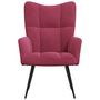 Voir la diapositive 3 : VIDAXL Chaise de relaxation Rouge bordeaux Velours