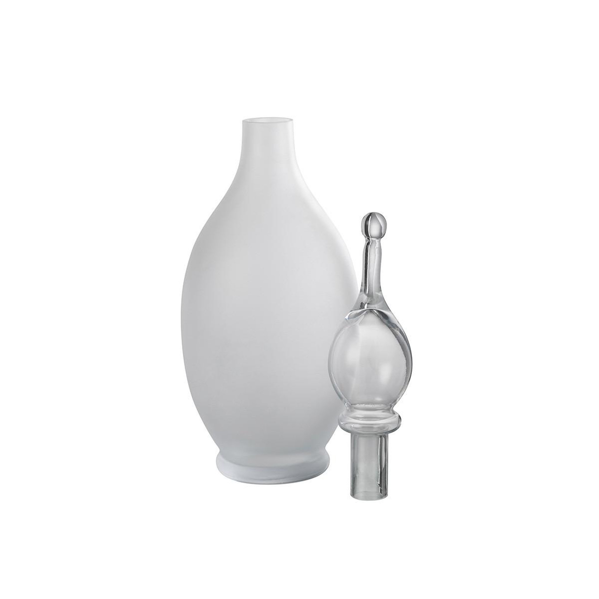 Voir la diapositive 2 : J-LINE Vase bouchon fiole en verre  jo  53cm transparent