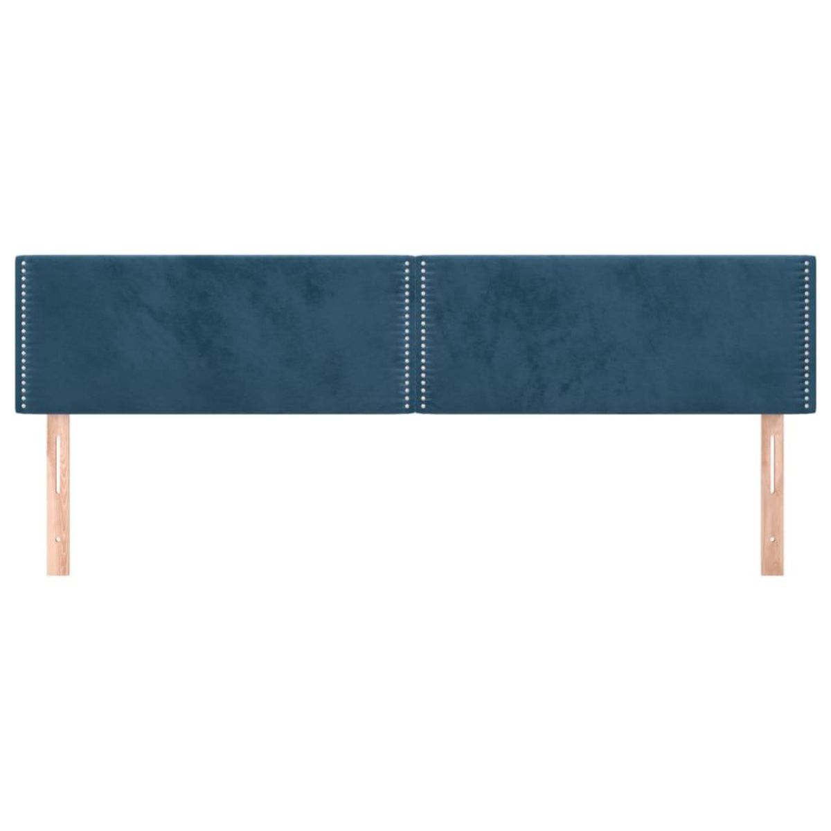 VIDAXL Tetes de lit 2 pcs Bleu fonce 100x5x78/88 cm Velours