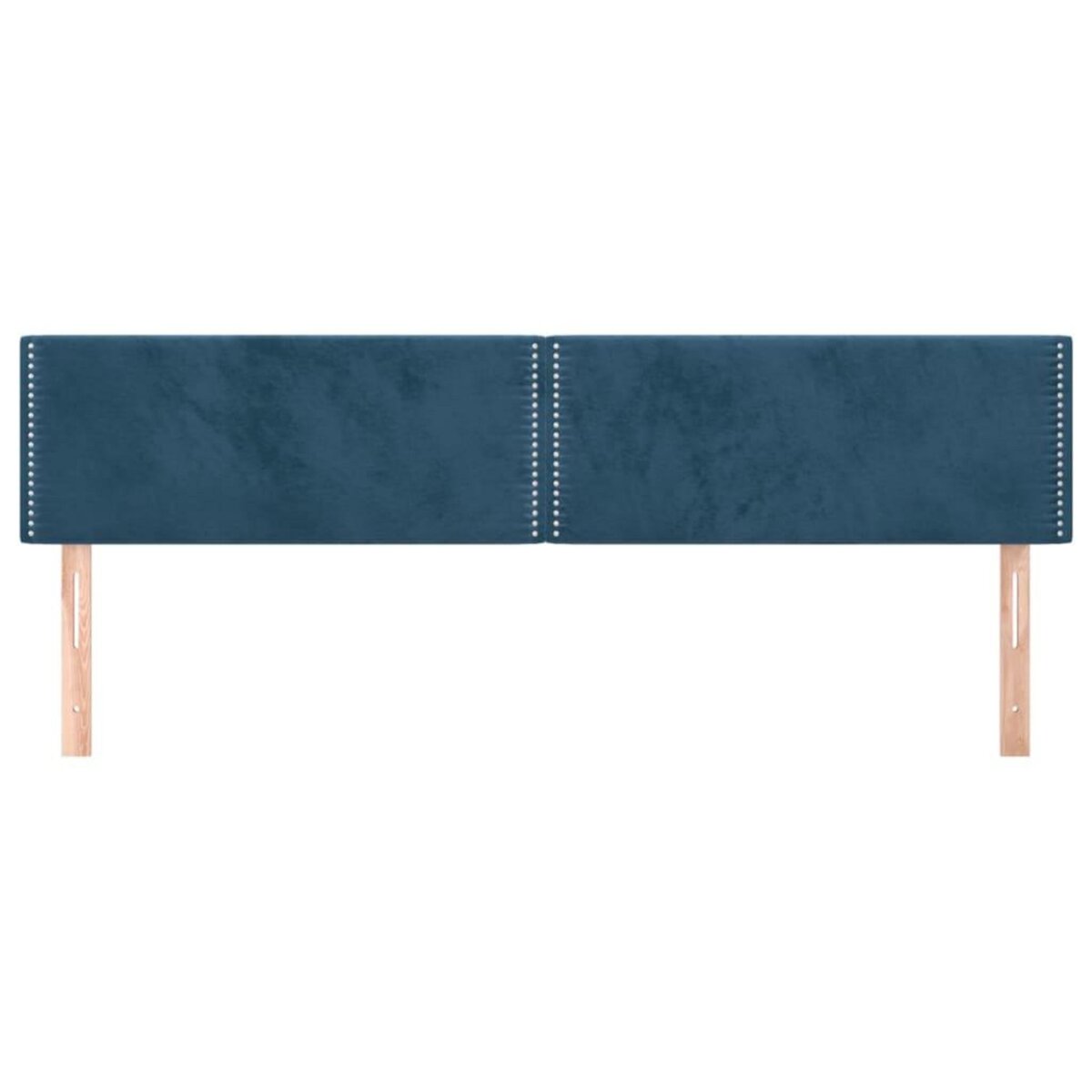 VIDAXL Tetes de lit 2 pcs Bleu fonce 100x5x78/88 cm Velours