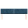 Voir la diapositive 3 : VIDAXL Tetes de lit 2 pcs Bleu fonce 100x5x78/88 cm Velours