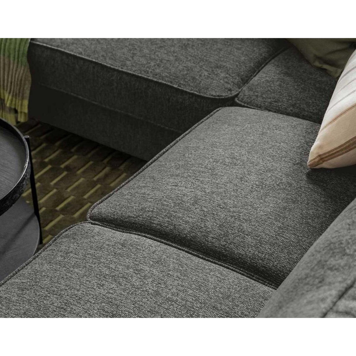 BEST MOBILIER Molly - canapé d'angle gauche 5 places convertible en tissu
