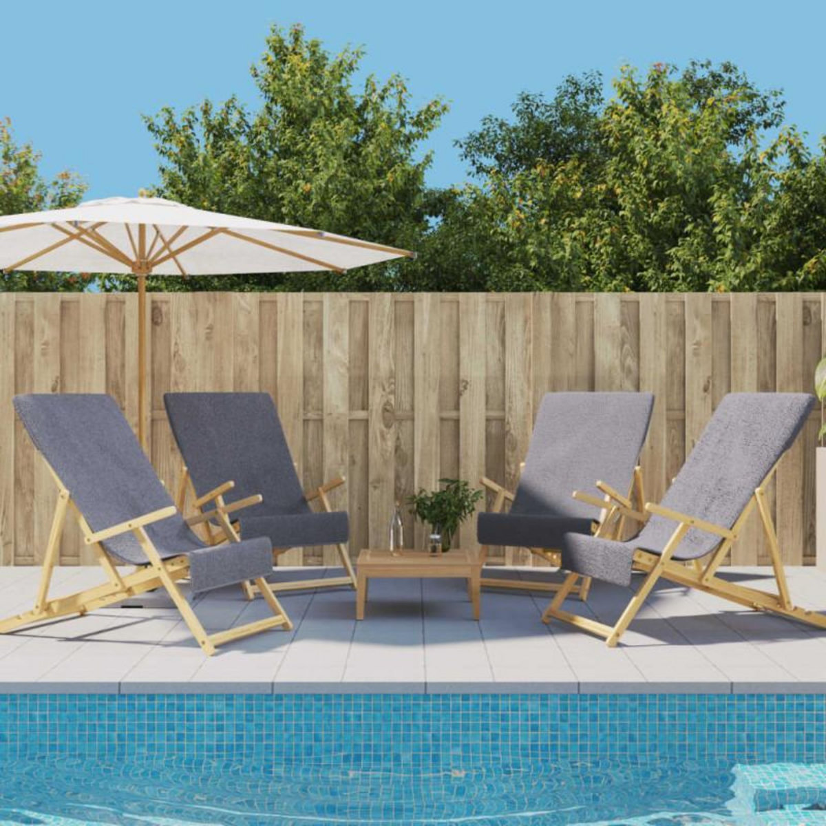 VIDAXL Serviettes de plage 4 pcs anthracite 60x135 cm tissu 400 GSM