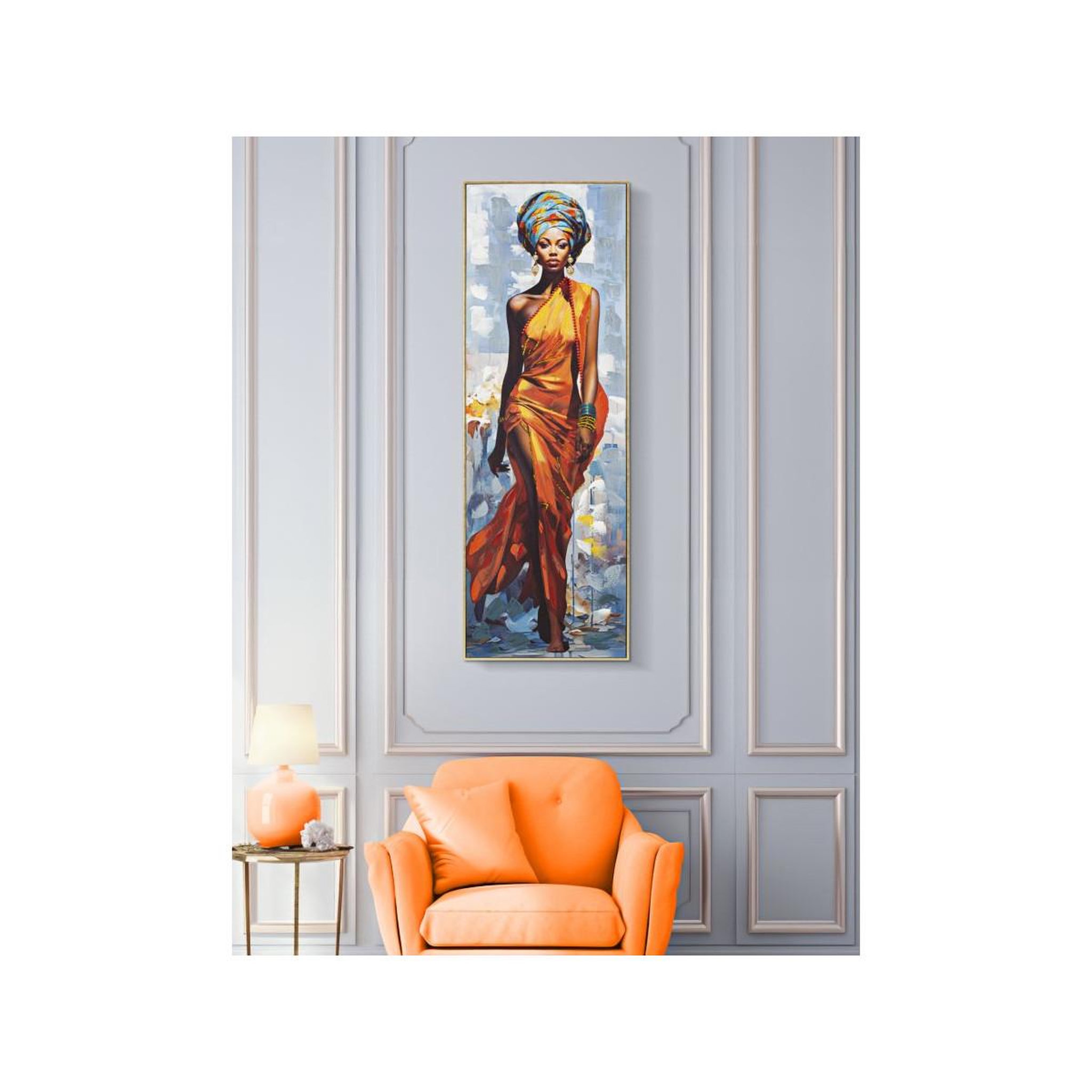 Voir la diapositive 6 : Paris Prix Tableau déco  daphne  52x152cm multicolore