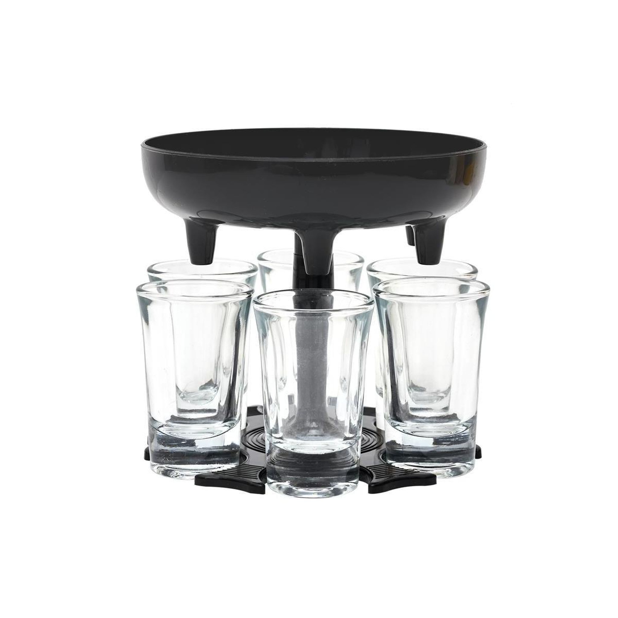 MISTER GADGET Distributeur de 6 verres  shooter  13cm noir