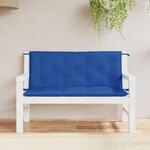 VIDAXL Coussins de banc jardin lot de 2 bleu 120x50x7 cm tissu Oxford