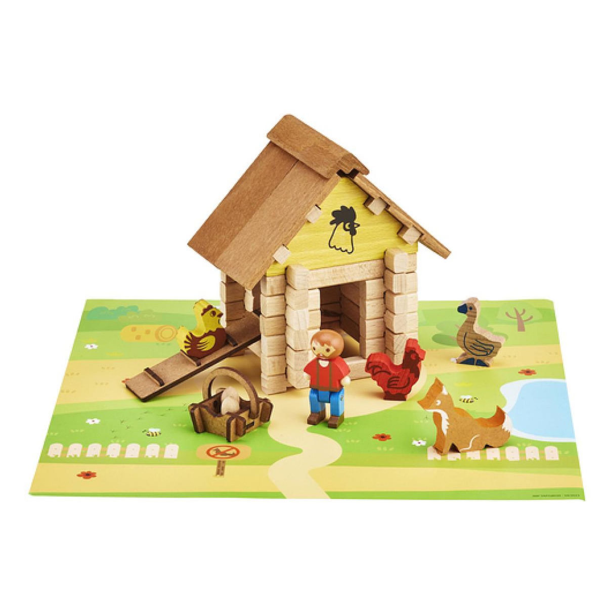 JeuJura - Ma ferme en bois - 60 pcs