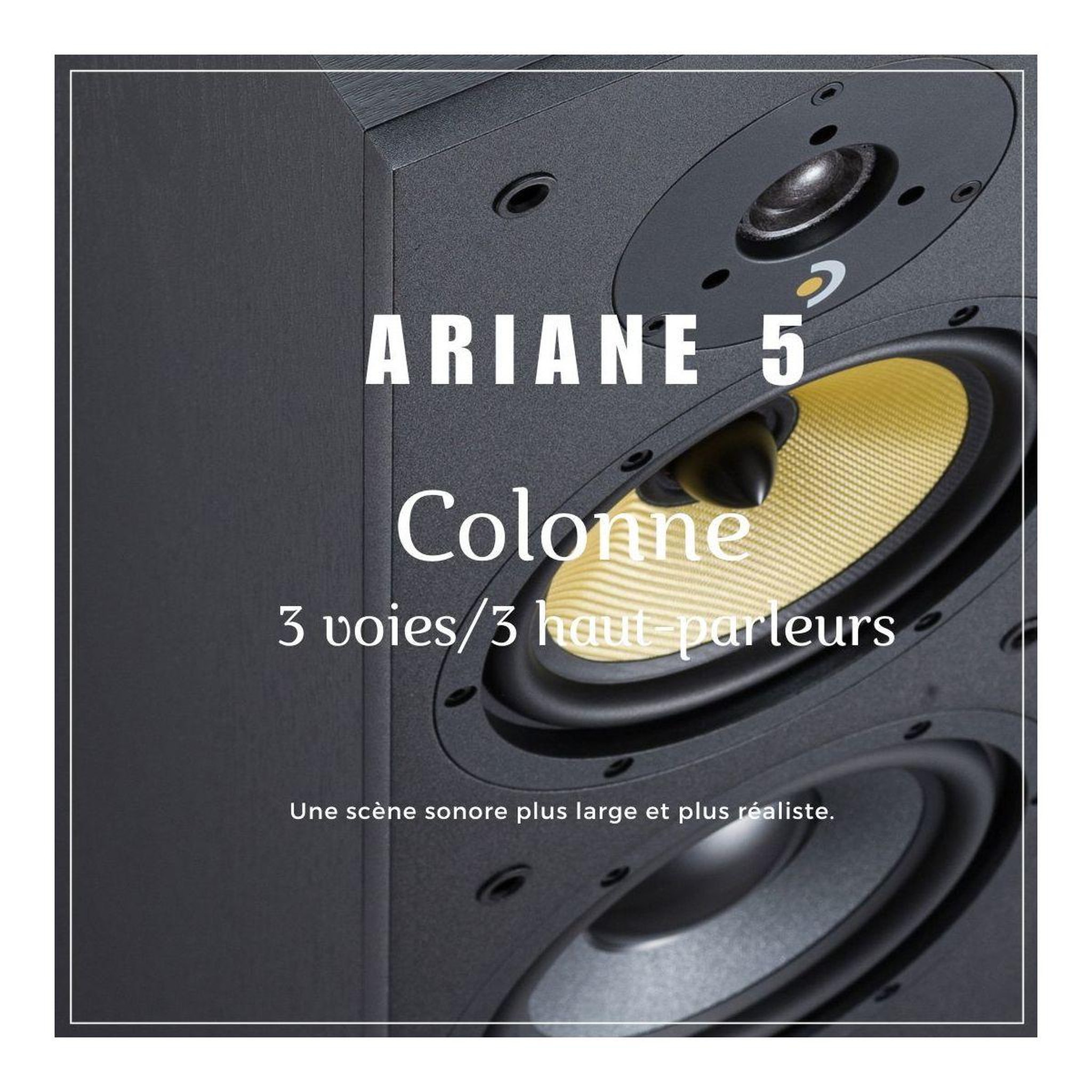 Voir la diapositive 3 : Davis Enceinte colonne ariane 5 noir (x1)