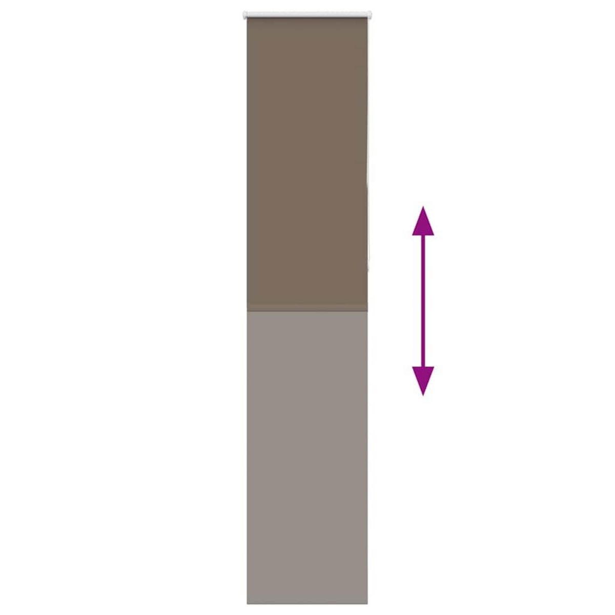 VIDAXL Store enrouleur occultant cafe 55x210cm largeur du tissu 50,7cm