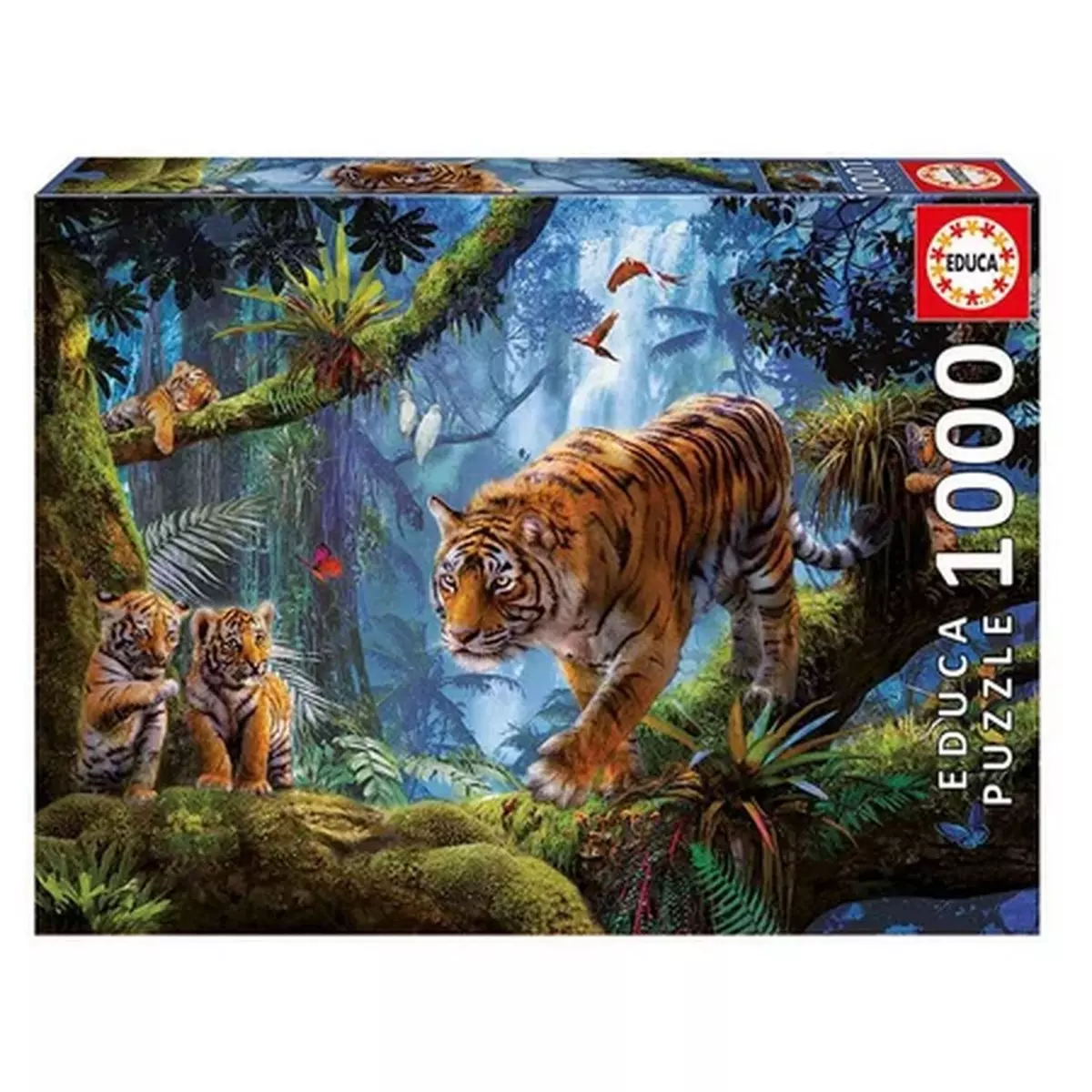 EDUCA Puzzle 1000 Tigres sur l'arbre