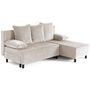 Voir la diapositive 2 : BEST MOBILIER Gloria - canapé d'angle réversible 4 places convertible avec coffre en tissu texturé