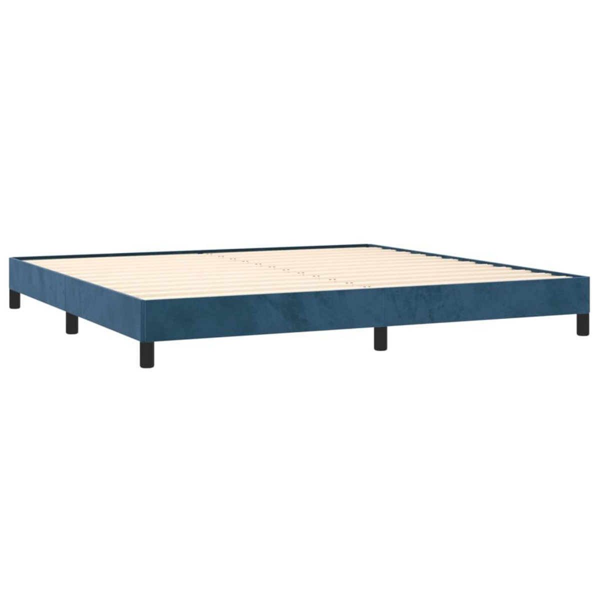 VIDAXL Cadre de lit sans matelas bleu fonce 200x200 cm velours