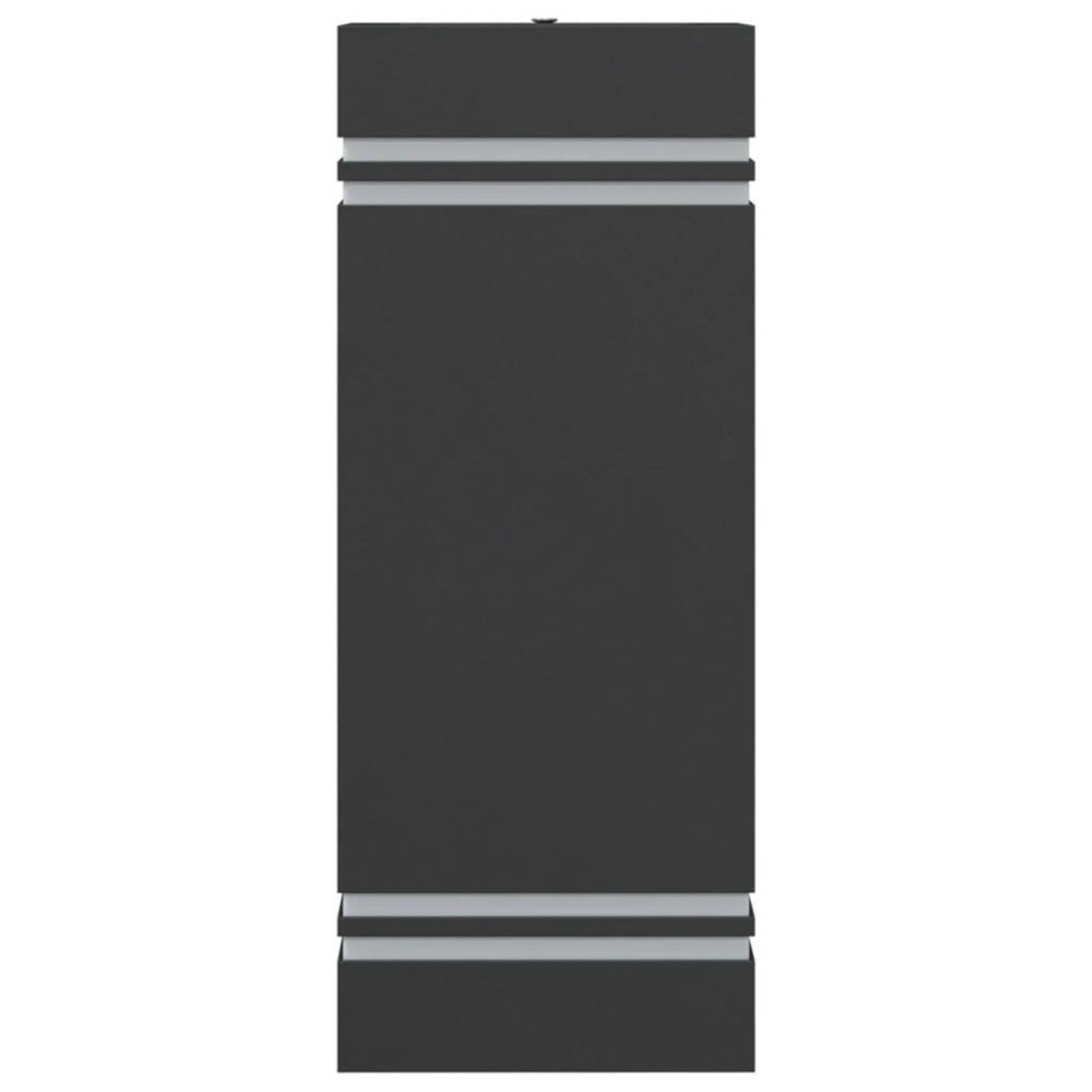 VIDAXL Appliques murales d'exterieur 2 pcs noir acier inoxydable