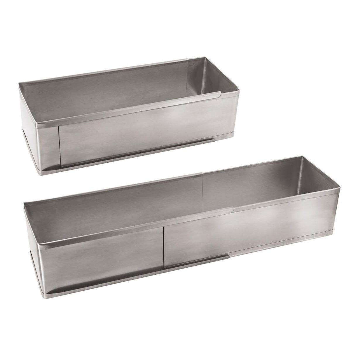Paris Prix Moule à Cake Inox  Extensible  23-40cm Argent