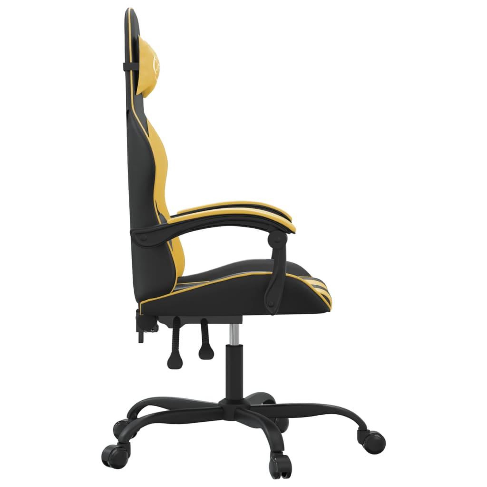 Voir la diapositive 4 : VIDAXL Chaise de jeu Noir et dore Similicuir