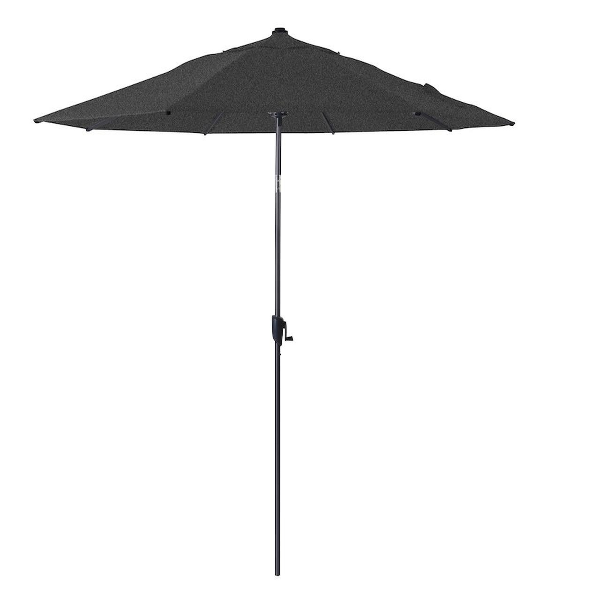 Proloisirs Parasol droit en aluminium inclinable avec manivelle - Ø300 cm - Coloris chiné graphite