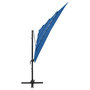 Voir la diapositive 4 : VIDAXL Parasol de jardin a 4 niveaux avec mat en aluminium bleu azure