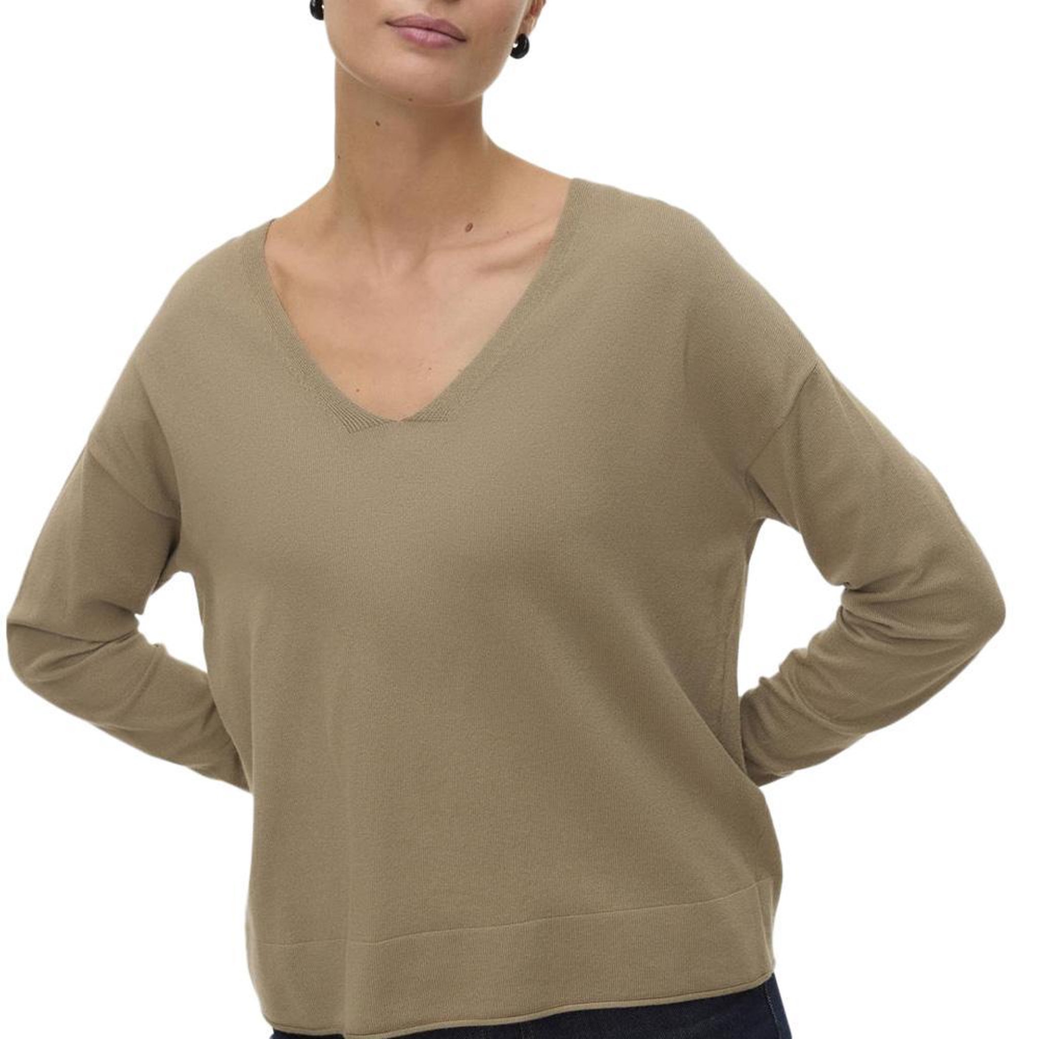Voir la diapositive 1 : Vero Moda Pull Marron Femme Vero Moda Breezess