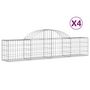 Voir la diapositive 2 : VIDAXL Paniers a gabions arques 4 pcs 200x30x40/60 cm Fer galvanise