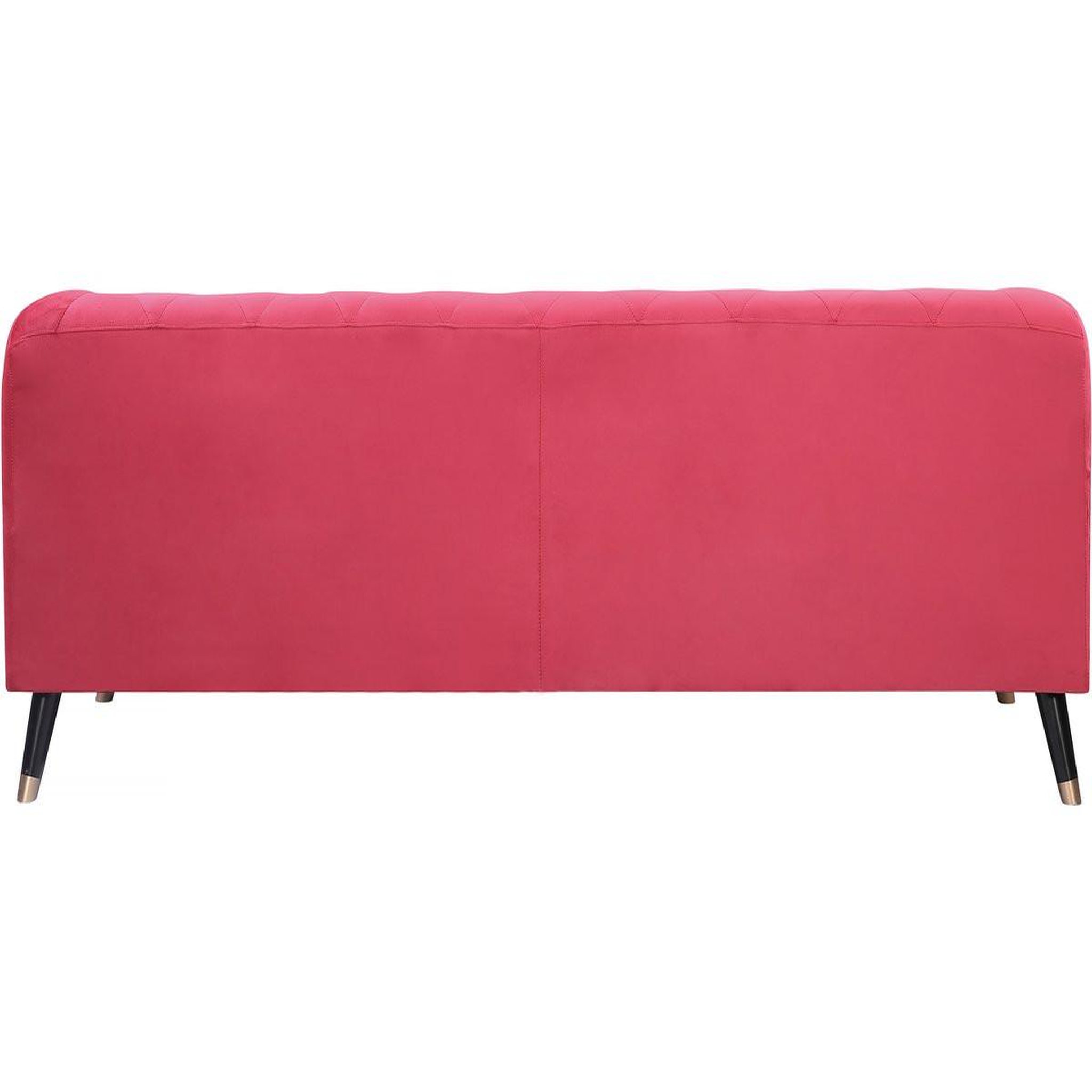 Voir la diapositive 3 : Habitat et Jardin Canapé fixe en velours  gloria  - 216 x 86 x 76 cm - 3 places - rouge