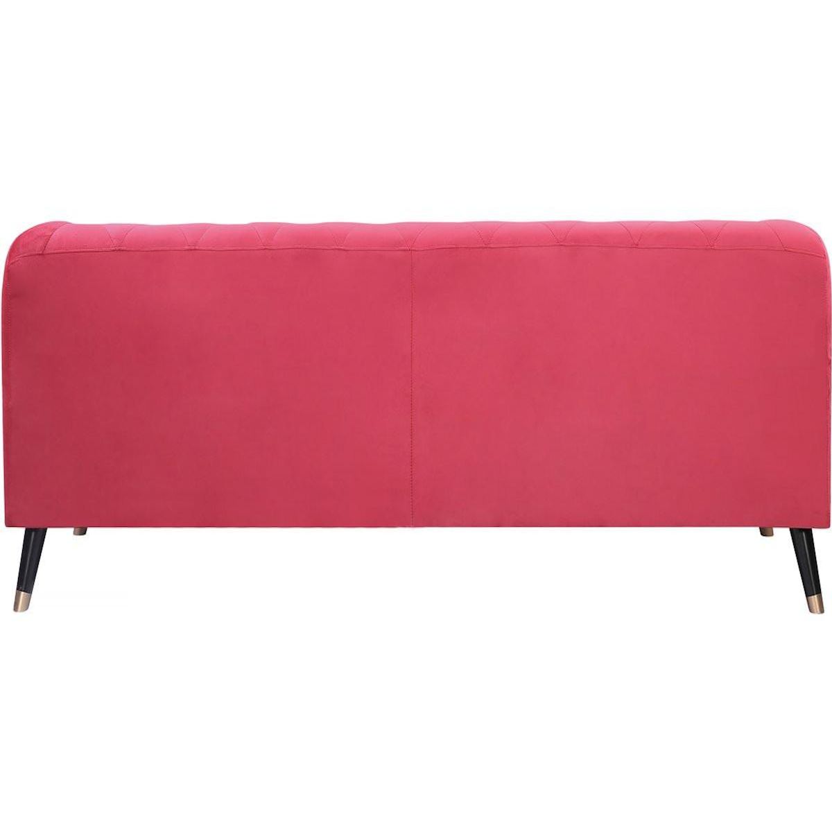 Habitat et Jardin Canapé fixe en velours  Gloria  - 216 x 86 x 76 cm - 3 places - Rouge