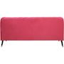 Voir la diapositive 3 : Habitat et Jardin Canapé fixe en velours  Gloria  - 216 x 86 x 76 cm - 3 places - Rouge