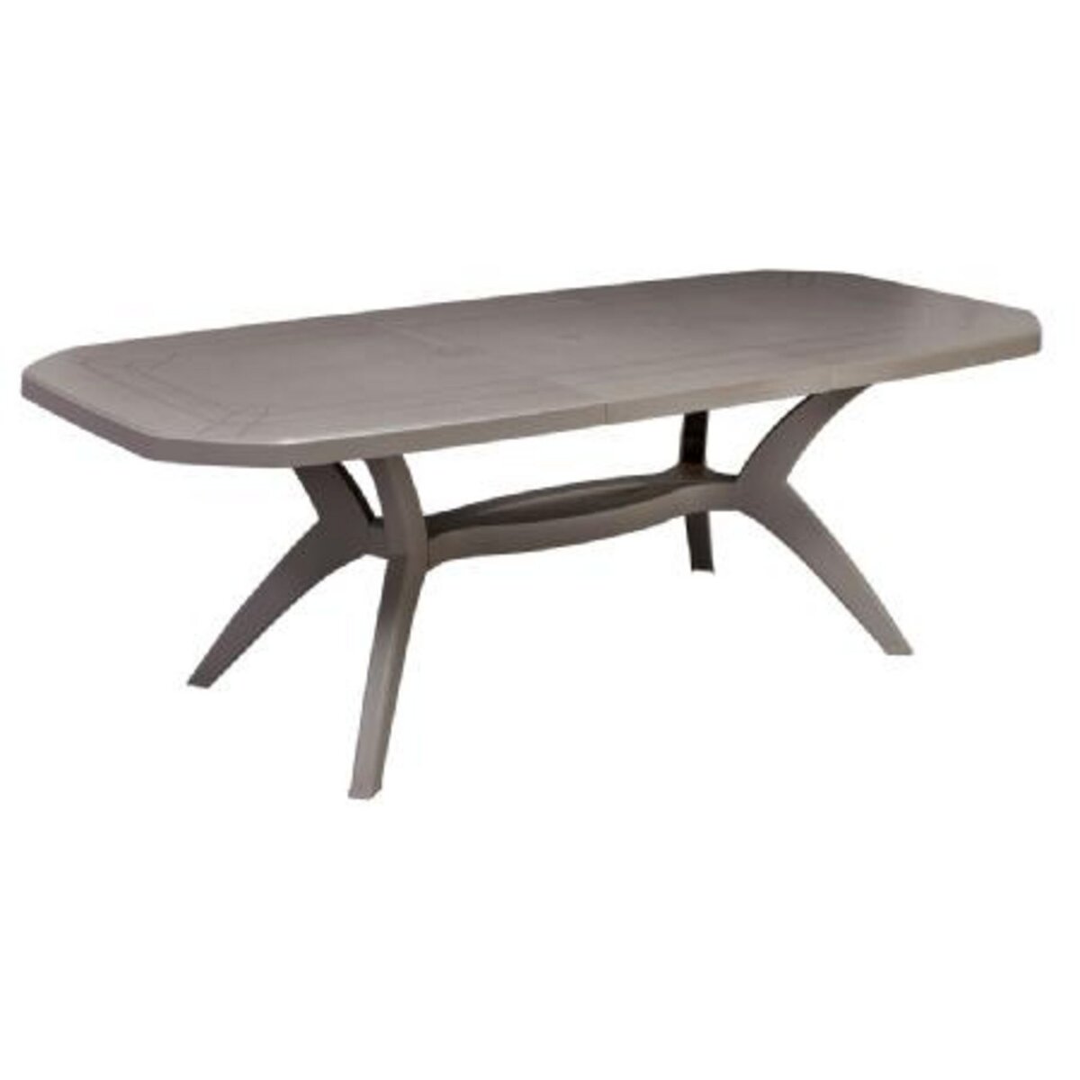 GROSFILLEX Table de jardin 165X100cm résine taupe IBIZA