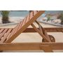 Voir la diapositive 4 : MARKET24 Transat Bain de soleil jardin en eucalyptus FSC - 1 personne - RAUHA - Marron