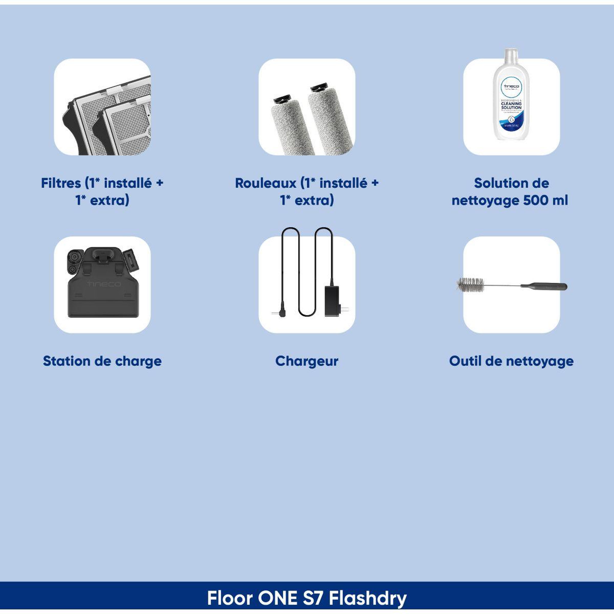 Voir la diapositive 2 : TINECO Aspirateur laveur S7 Flashdry Pet