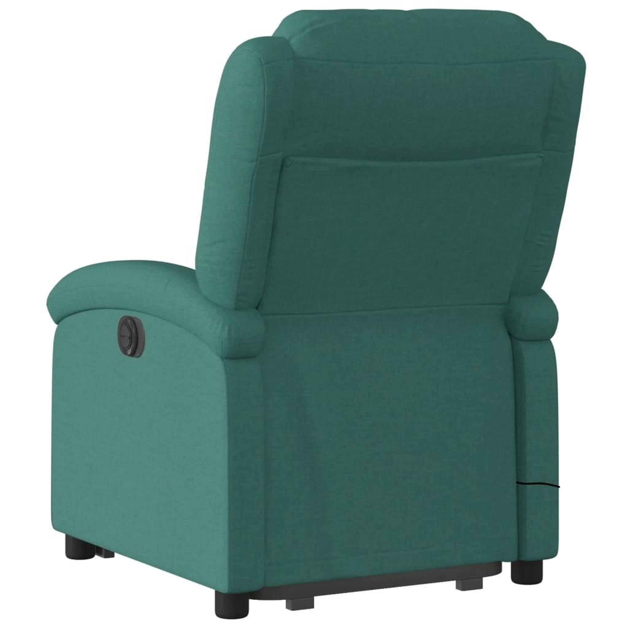 Voir la diapositive 5 : VIDAXL Fauteuil inclinable de massage Vert fonce Tissu