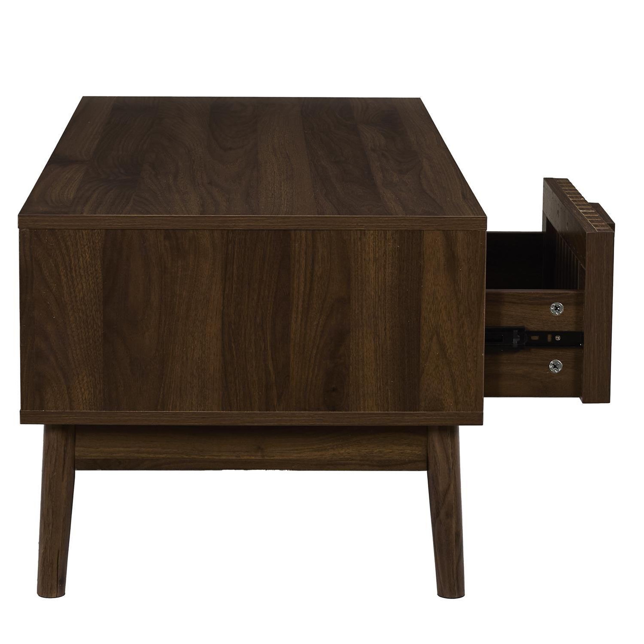 Voir la diapositive 5 : The Home Deco Factory Table basse 1 tiroir et 1 niche effet bois foncé saulk - marron
