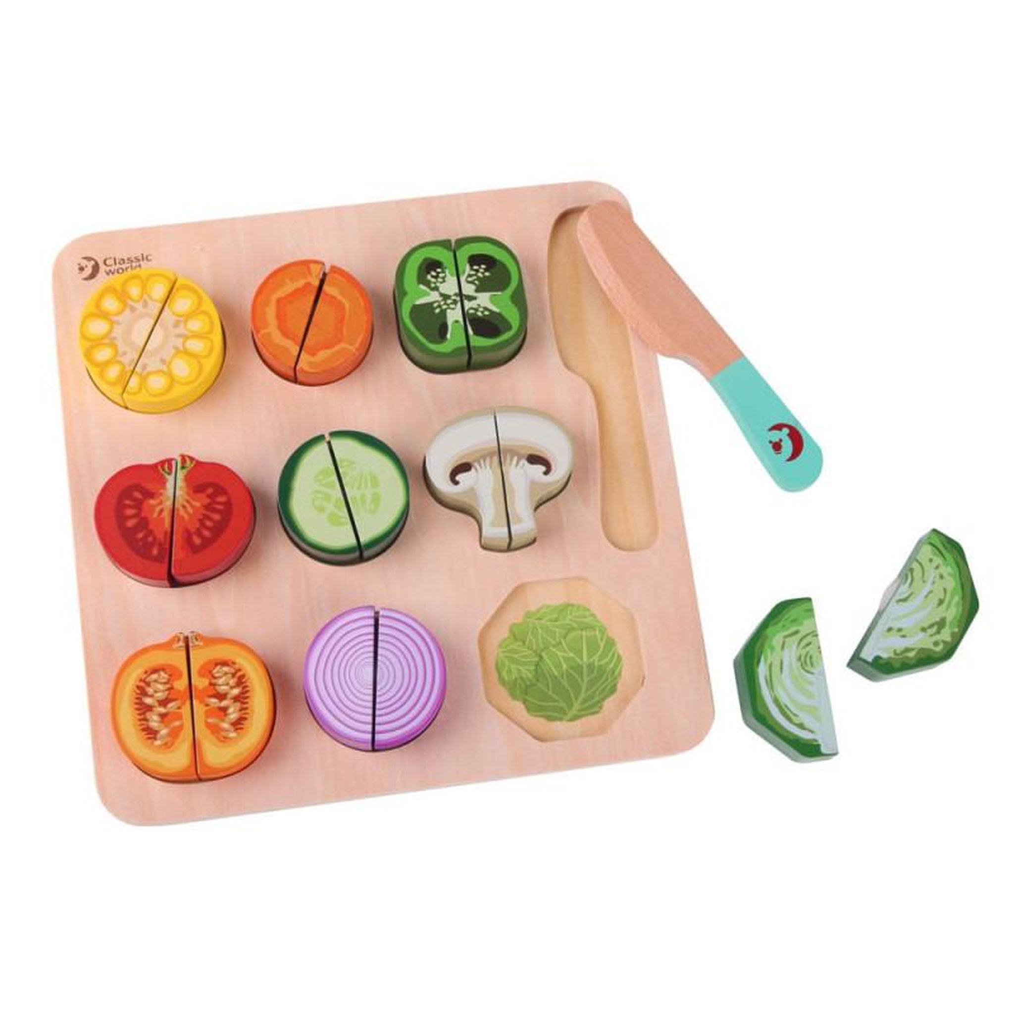 CLASSIC WORLD Classic World Wooden Vegetable Vegetables, 20 pcs.