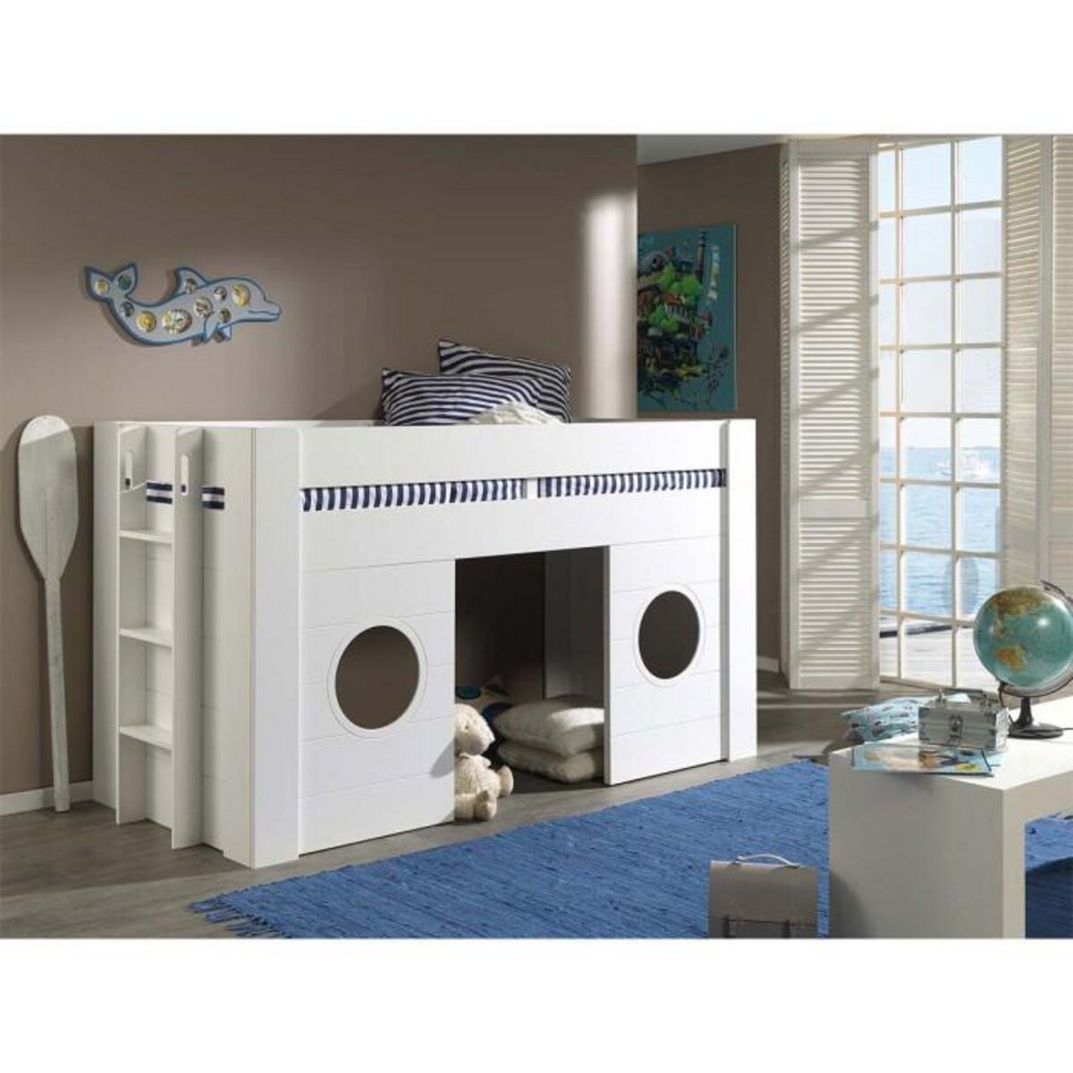 Paris Prix Lit Combiné Enfant  Freya  90x200cm Blanc