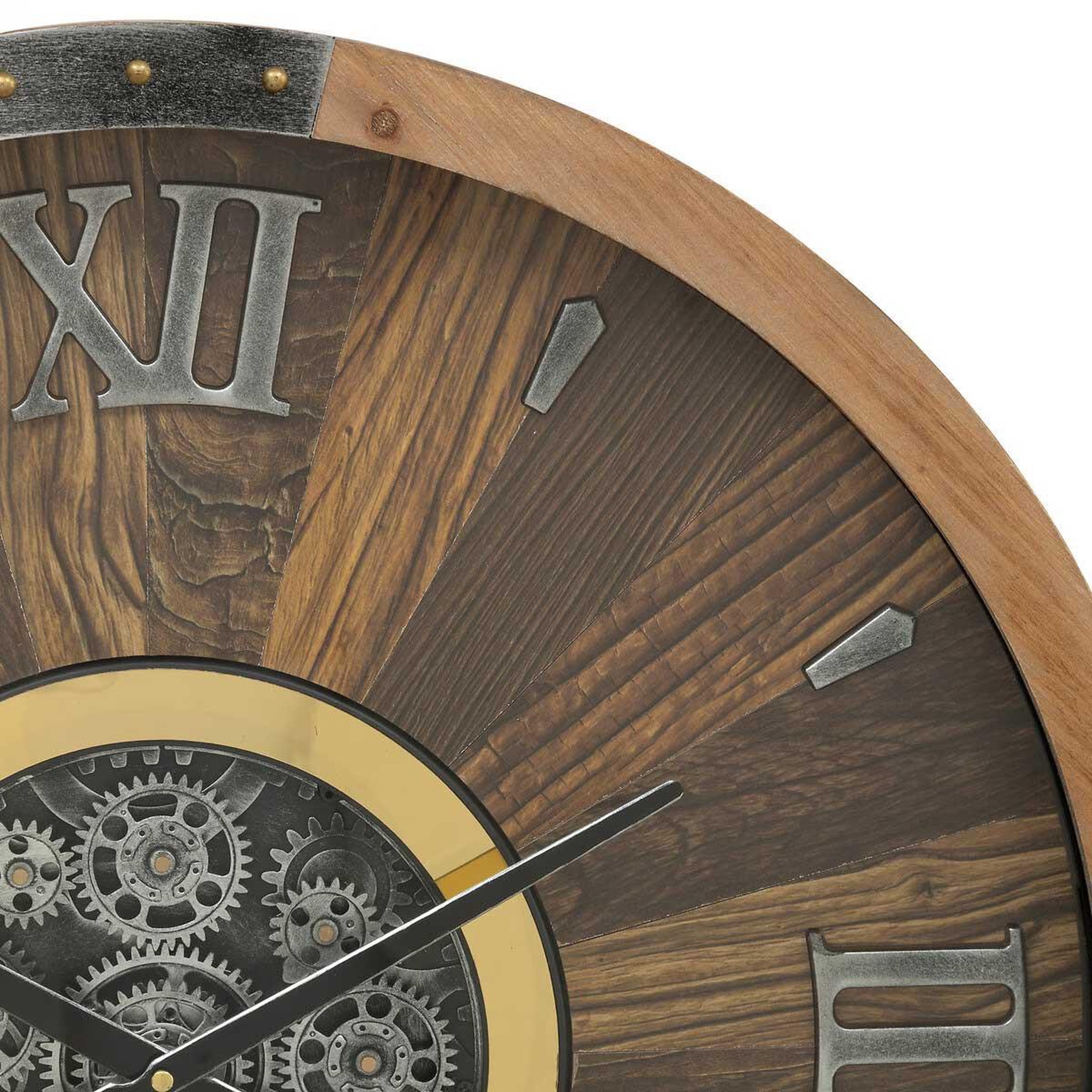 Voir la diapositive 2 : ATMOSPHERA Horloge murale mécanisme  keane  63cm marron