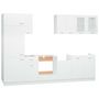 Voir la diapositive 3 : VIDAXL Ensemble de meubles de cuisine 8 pcs Blanc Agglomere