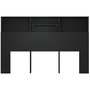 Voir la diapositive 5 : VIDAXL Armoire de tete de lit Noir 160x19x103,5 cm